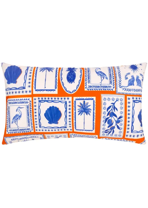 furn. Coral Frieze Filled Outdoor Cushions (30cm x 50cm x 8cm) - One Size Image 2