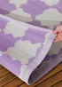 furn. Lilac Check Outdoor Rug (120 x 180cm) - 120 x 180cm Image 3
