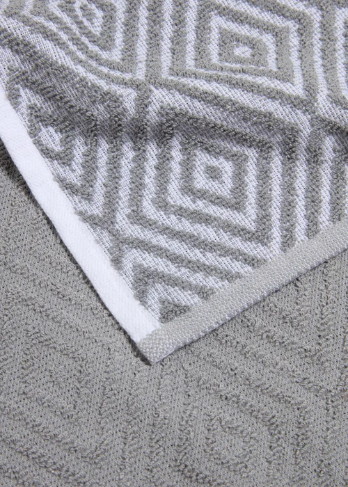 2 Pack Grey Geometric Tea Towels Image 2