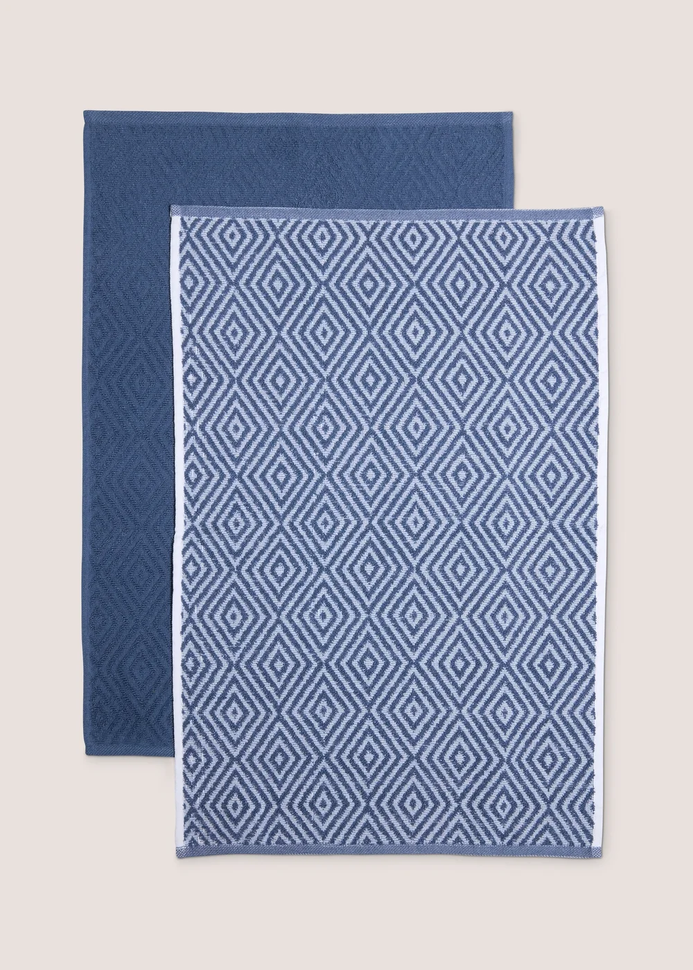 2 Pack Blue Geometric Tea Towels Image 1