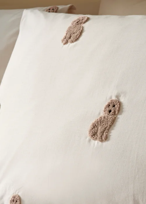 Cream Cockapoo Tufted Duvet Set - Double Image 2