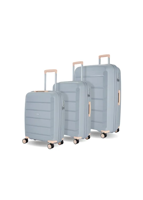 Rock Tulum Suitcase Grey/Peach - Small Image 1