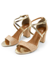 Where's That From Gold Ruth Mid High Block Heel Sandals - Size 9 Image 2
