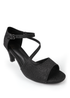 Where's That From Black Glitter Beatrice Low Kitten Heels - Size 5 Image 3
