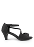 Where's That From Black Glitter Beatrice Low Kitten Heels - Size 5 Image 1