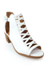 Where's That From White Pu Reydah Mid Block Heel Sandals - Size 8 Image 3