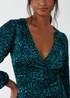 Blue Vanilla Green Wrap Front Midi Dress - 10 Image 3
