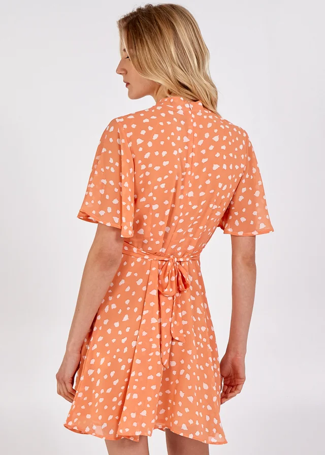 Blue Vanilla Coral Fit & Flare Mini Dress