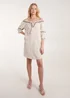 Blue Vanilla Stone Sleeve Embroidered Tunic Dress - M Image 4