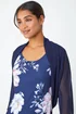 Roman Navy Ruched Hem Chiffon Bolero - 20 Image 1