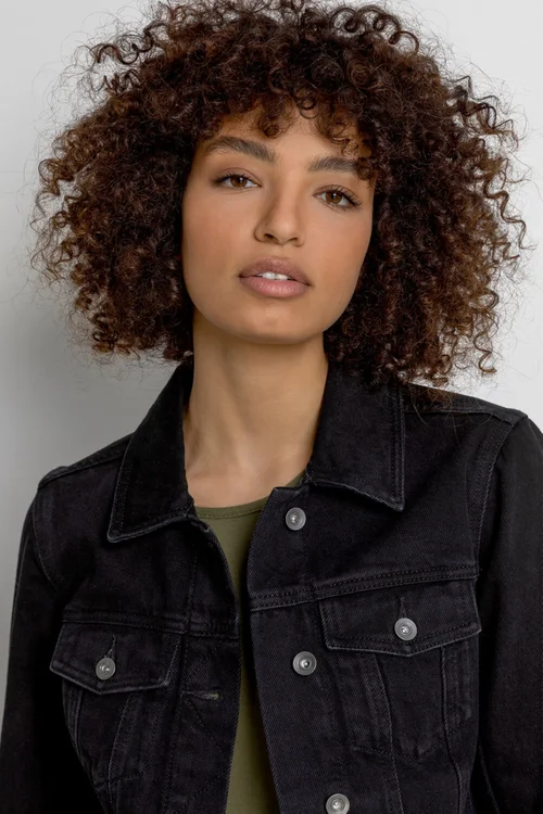 Roman Black Classic Cotton Denim Jacket - 18 Image 4