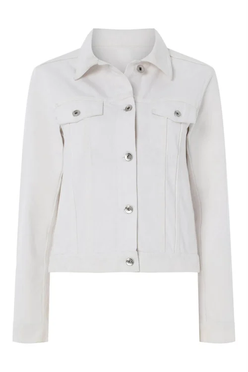 Roman White Classic Cotton Denim Jacket - 18 Image 4