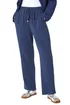 Roman Navy Petite Linen Mix Trousers - 18 Image 2