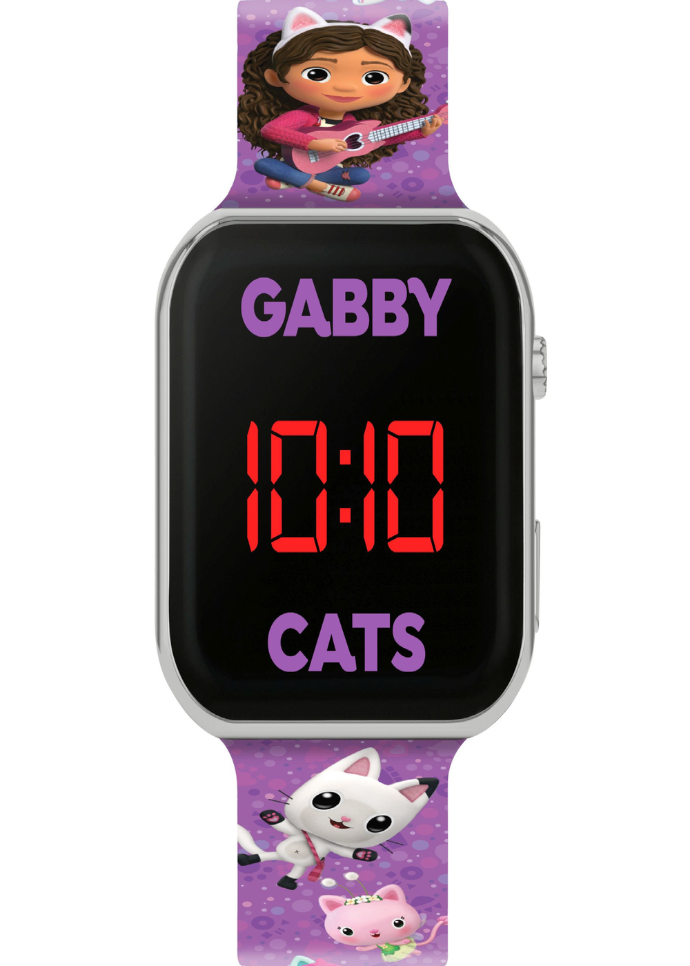 Purple Gabby Printed Strap LED Watch - One Size Image 2