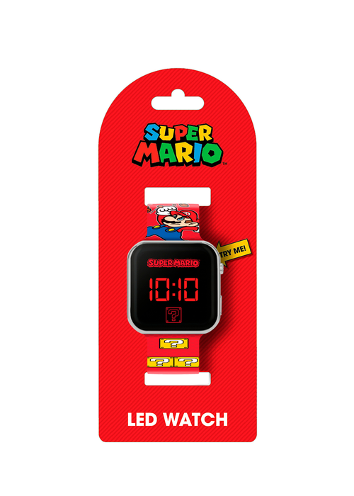 Super Mario Red Printed Strap LED Watch - One Size Image 4