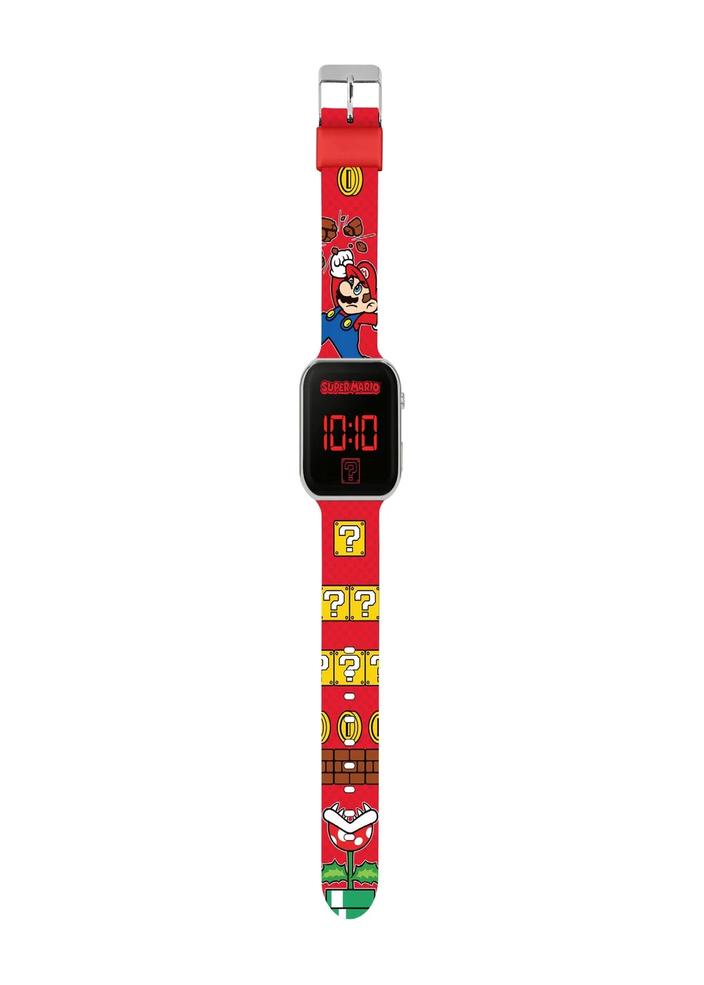 Super Mario Red Printed Strap LED Watch - One Size Image 1