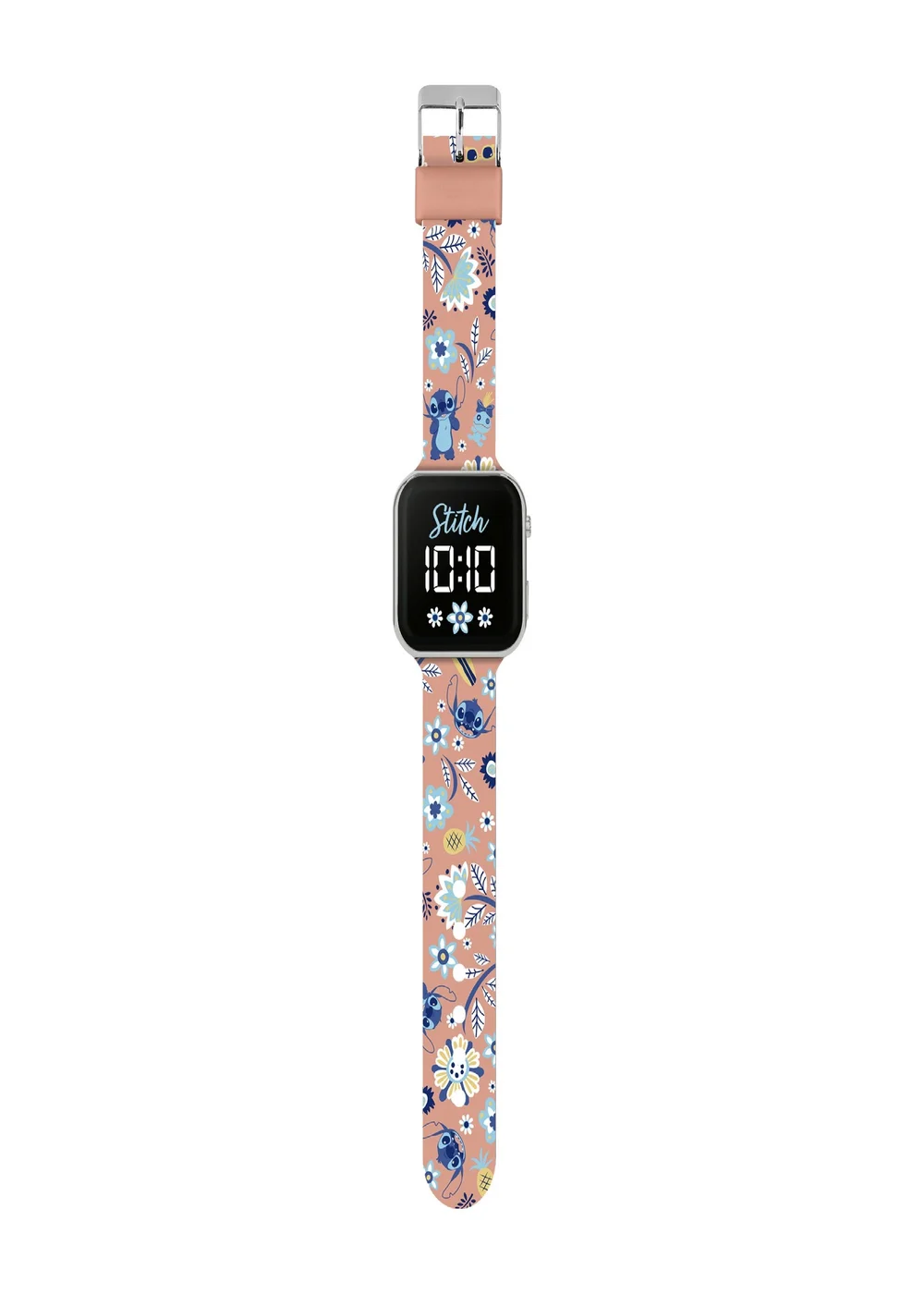Disney Stitch Pink Stitch Printed Strap LED Watch - One Size Image 1