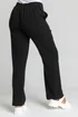Roman Black Petite Linen Tie Front Trousers - 10 Image 3