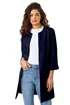 Roman Navy 3/4 Sleeve Textured Longline Smart Jacket - 20 Image 1
