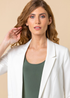 Roman Ivory Ruched 3/4 Sleeve Blazer Jacket - 12 Image 5