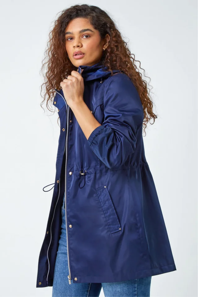 Roman Navy Shower Resistant Longline Jacket
