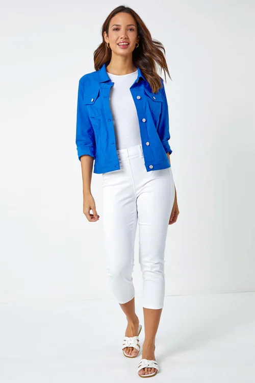 Roman Royal Blue Stretch Pocket Detail Jacket - 12 Image 2