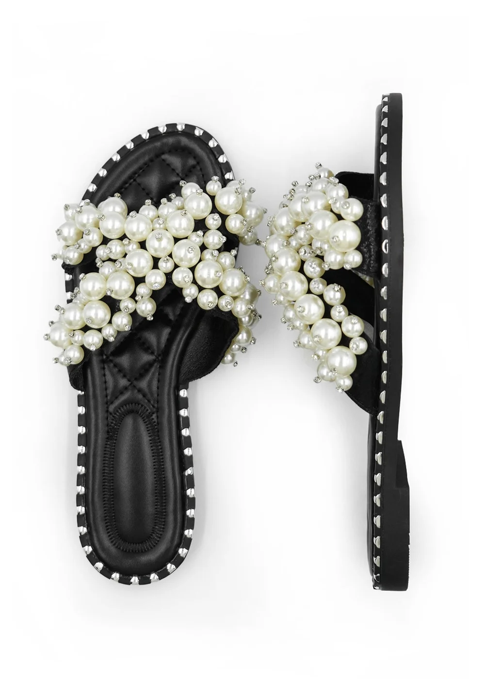 Where's That From Iona Wide Fit Black Pearl Sandals - 3 Image 2
