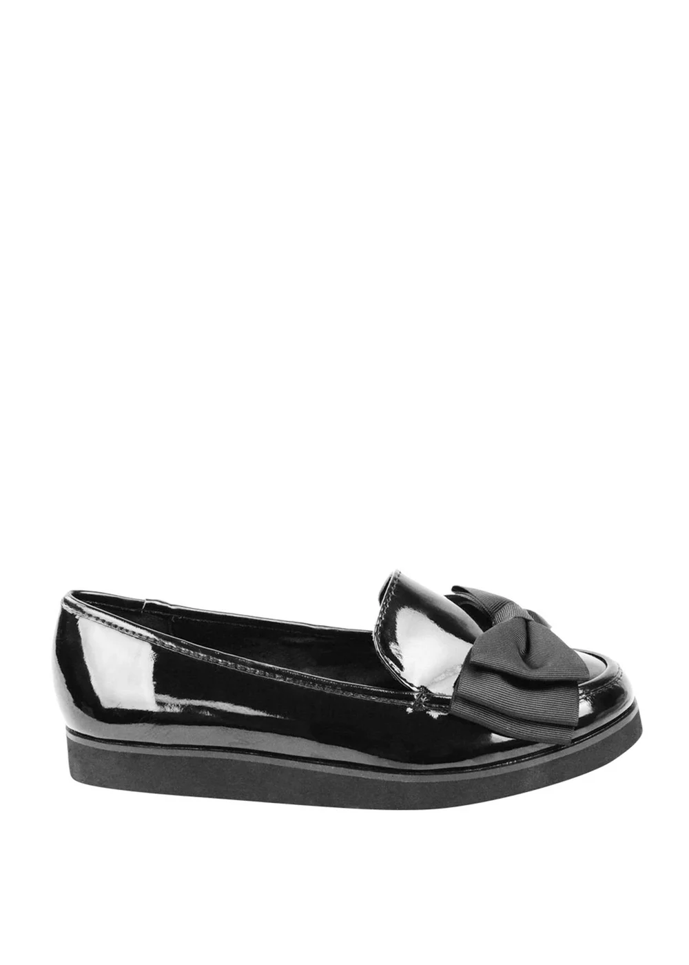 Where's That From Black Alpha Wide Fit Slip On Loafers - Size 5 Image 2