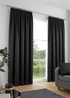 Fusion Galaxy Dimout Black Pencil Pleat Curtains - 46W X 54D (117x137cm) Image 1