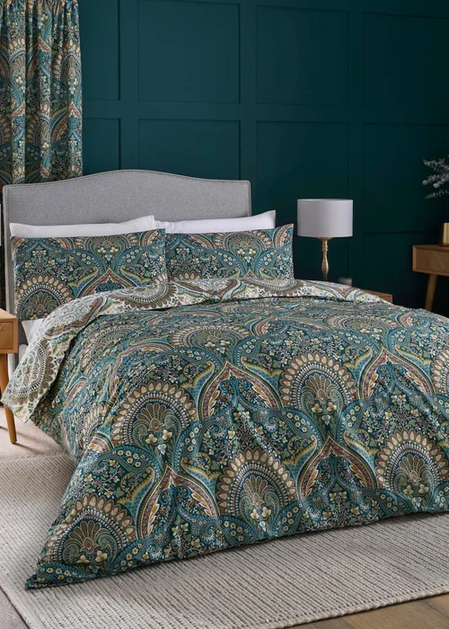 Dreams & Drapes Design Palais Blue Duvet Cover Set - Double Image 1