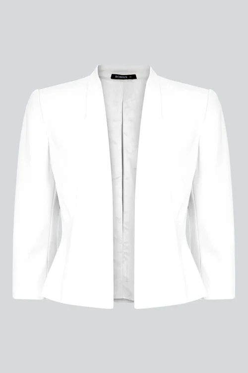 Roman Ivory 3/4 Sleeve Rochette Jacket - 10 Image 2