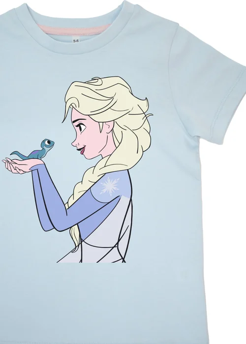 Disney Kids Baby Blue Frozen Elsa Stars Pyjamas (3-8 Years) - Age 7-8 Years Image 2