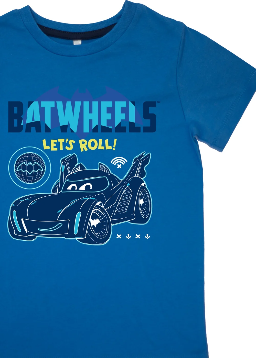 DC Comics Batwheels Let's Roll Kids Royal Blue Camo Pyjamas (3-8 Years) - Age 4-5 Years Image 2