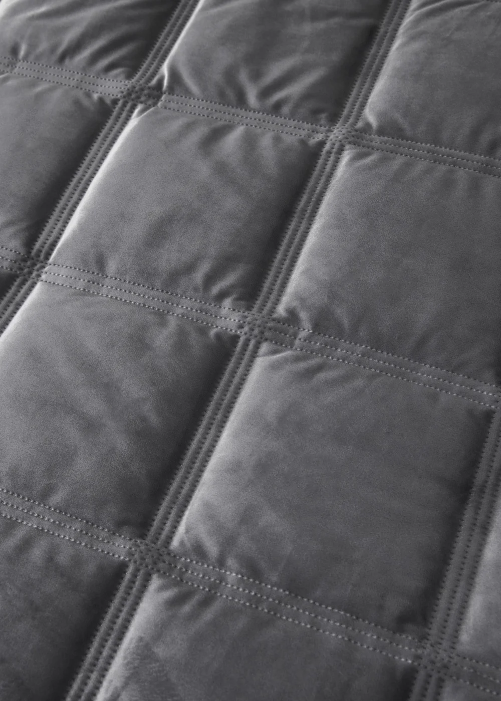 Soiree Slate Brighton Square Velvet Duvet Cover Set - Double Image 4