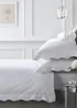 Appletree Boutique Scallop Edge White Duvet Cover Set - Double Image 1