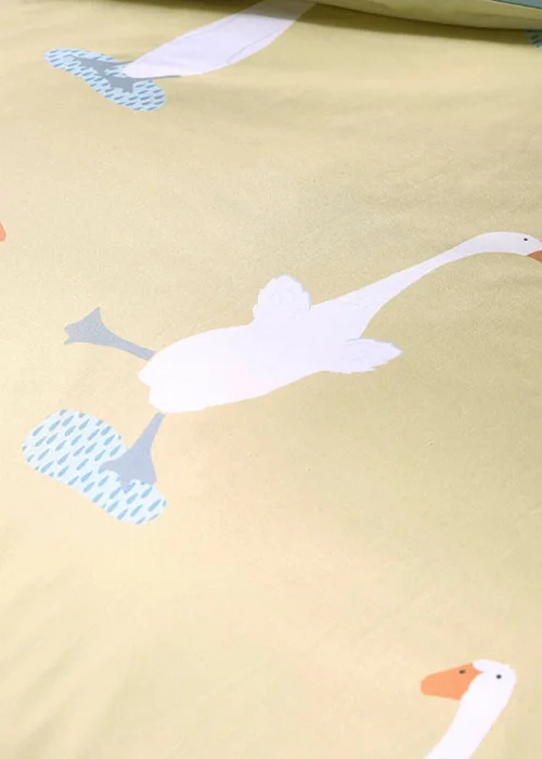 Fusion Puddles The Duck Reversible Yellow Duvet Cover Set - Single Image 4