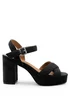 Where's That From Black Marcia Wide Fit Suede Platform Heels - Size 5 Image 1