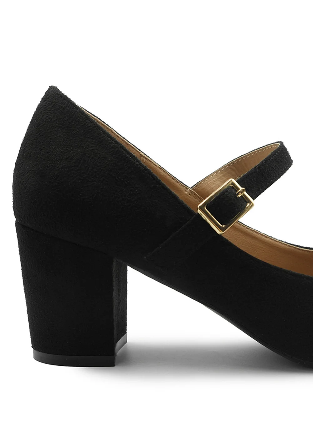 Where's That From Black Suede Araceli Wide Mary Jane Pumps - Size 6 Image 2