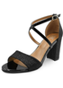 Where's That From Black Ruth Wide Fit Block Heel Sandals - Size 7 Image 2