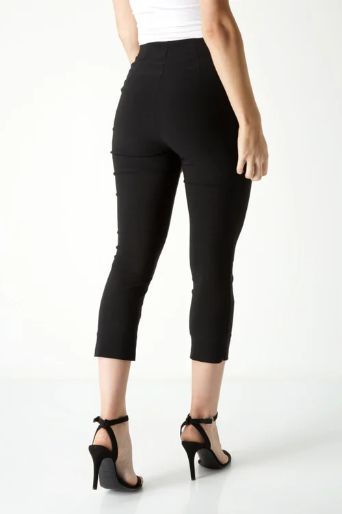Roman Black Petite Cropped Stretch Trouser - 12 Image 2