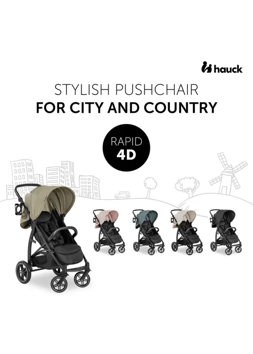 Hauck Black Rapid 4D Pushchair - No Size Image 2