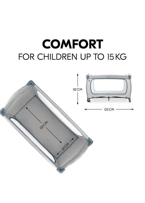 Hauck Dusty Blue Sleep N Play Go Plus Travel Cot - No Size Image 3