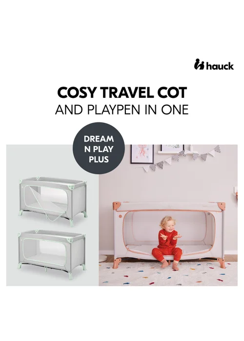 Hauck Mint Dream N Play Plus Travel Cot - No Size Image 2