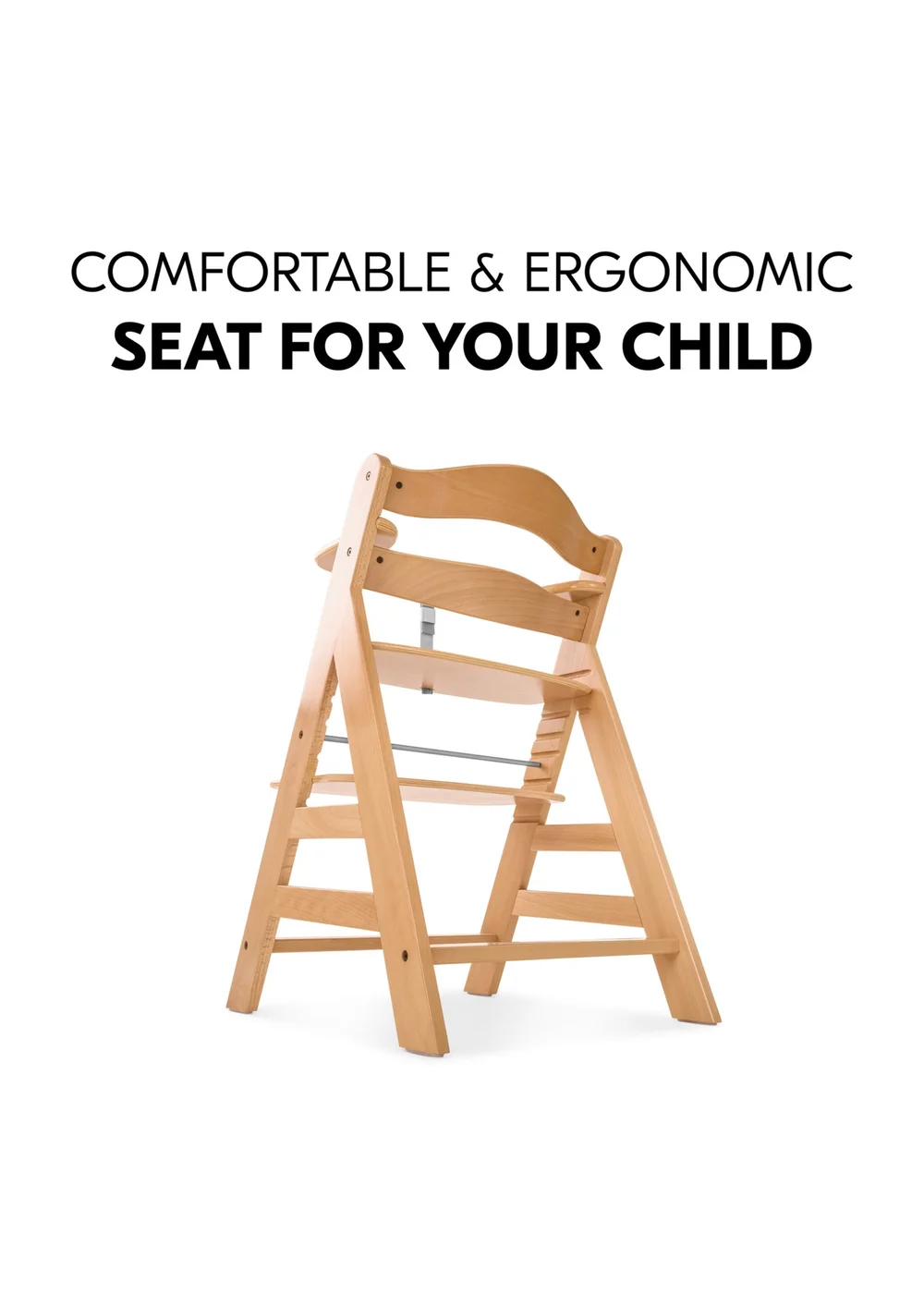 Hauck Natural Alpha+ Wooden Highchair - One Size Image 4