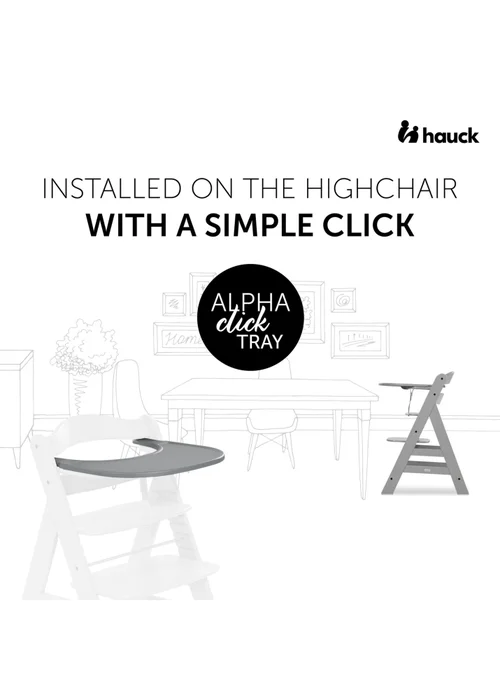 Hauck Grey Alpha Click Tray - No Size Image 2