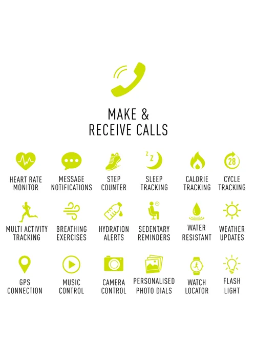 Reflex Active Black Series 23 Smart Calling Watch - One Size Image 3