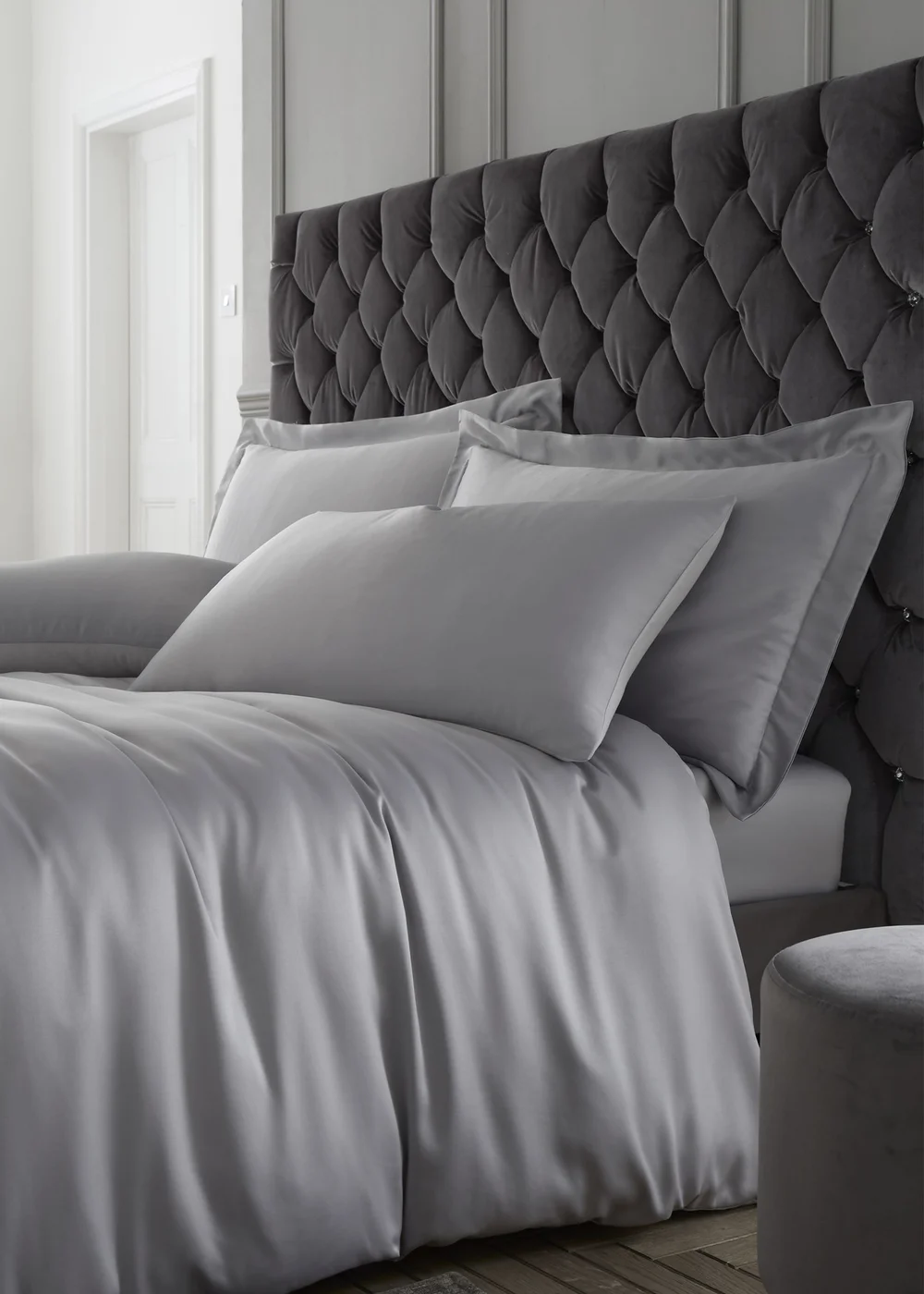 Catherine Lansfield Silky Soft Satin Standard Pillowcase Pair - 50 x 75cm Image 2