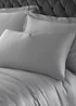 Catherine Lansfield Silky Soft Satin Duvet Cover Set Silver Grey - Single Image 2