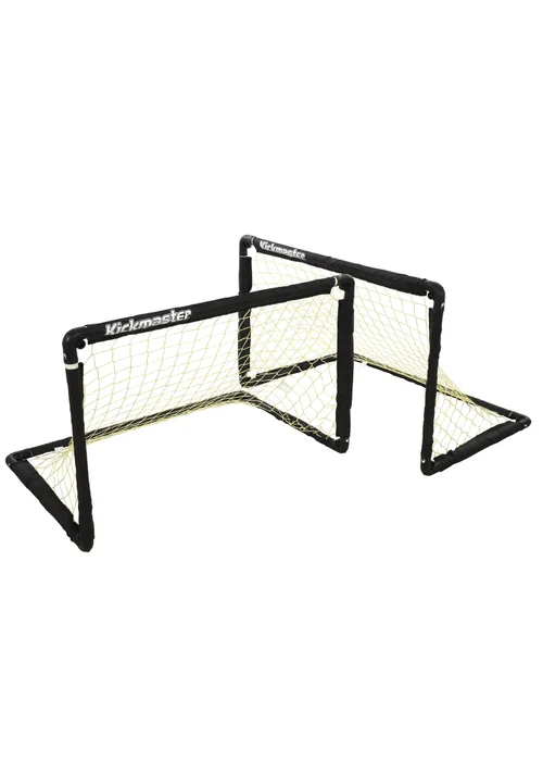 Kickmaster Black One on One Folding Goal Set (W90cm x H61cm x D59cm) - One Size Image 1