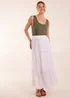 Blue Vanilla White Ladder Trim Maxi Skirt - Large Image 1